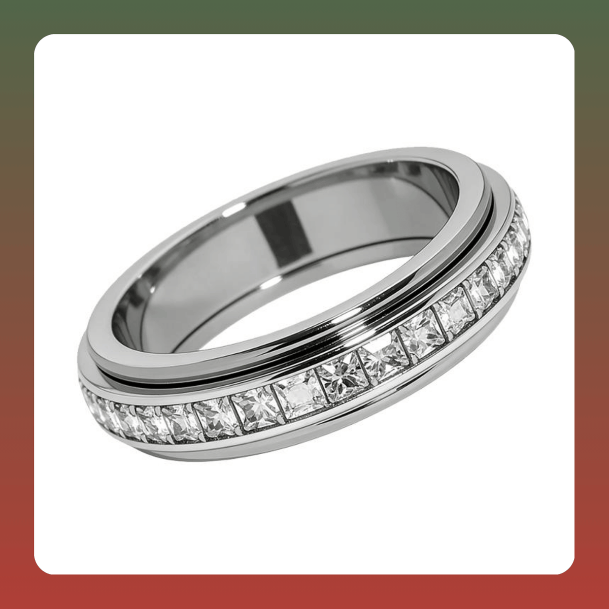 Titanium Steel Spinner Fidget Band Ring