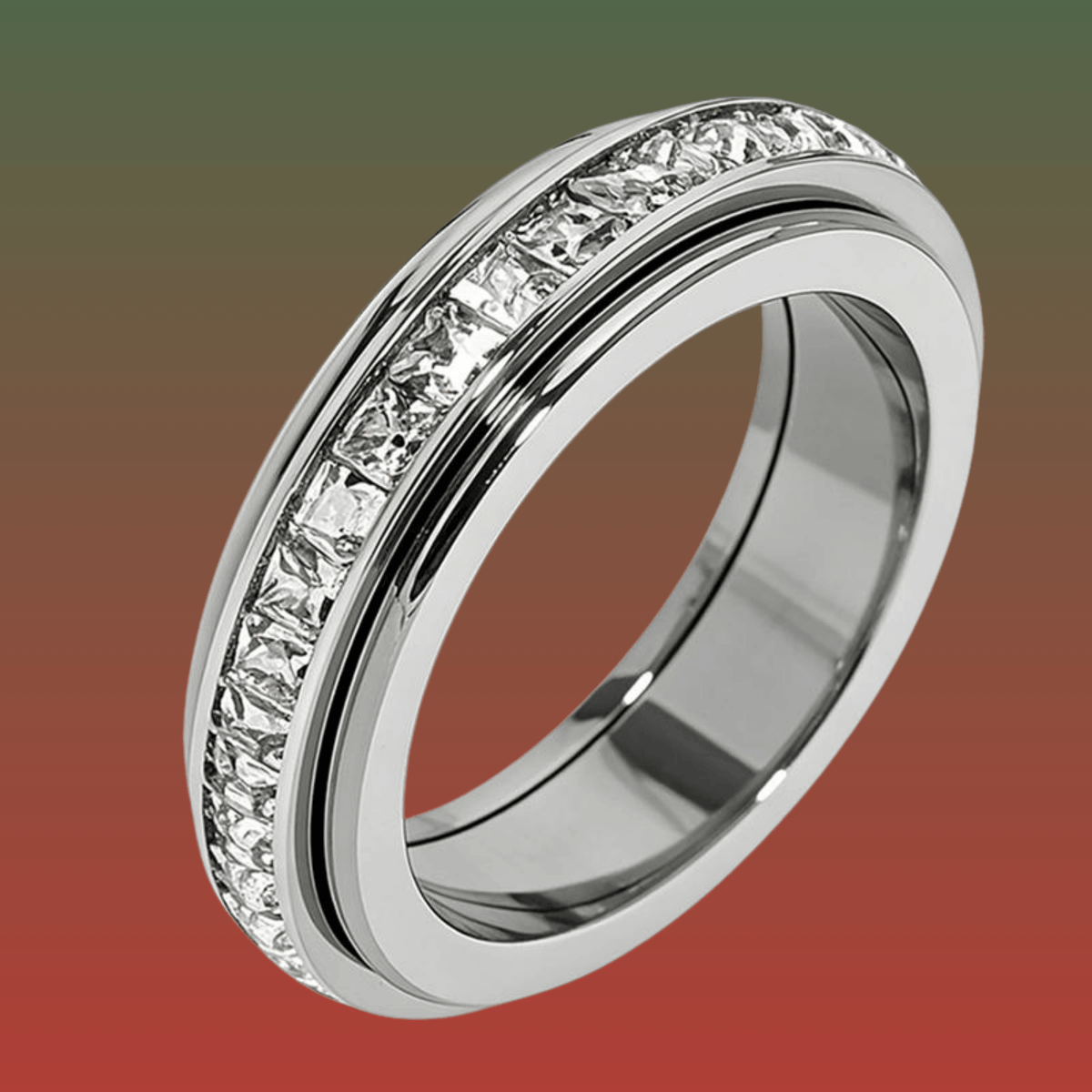 Titanium Steel Spinner Fidget Band Ring