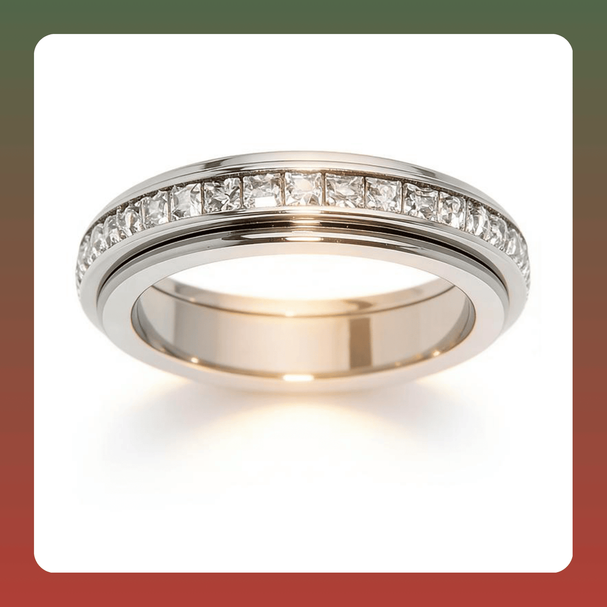 Titanium Steel Spinner Fidget Band Ring
